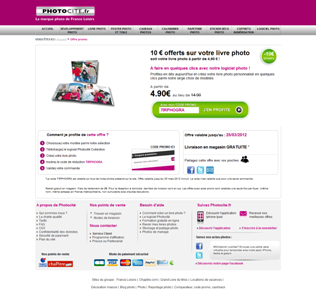 Livre Photo : 10 euros de réduction avec Photocité !