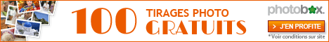 100 tirages photo gratuits avec Photobox !