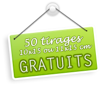 Je profite de l'offre PHOTOBOX : 50 tirages photo gratuits !