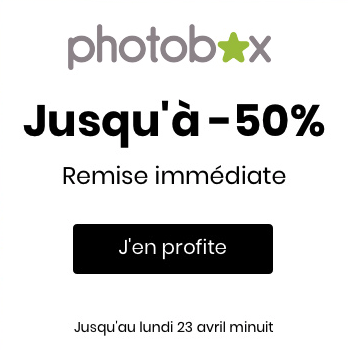 Photobox : Jusqu’à 50% sur tout le site jusqu’au 23 avril !