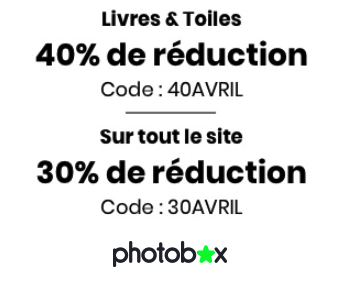 PHOTOBOX : Jusqu’à 30% sur tout le site