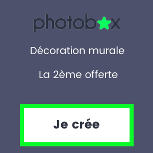 PHOTOBOX : Votre 2ème décoration murale offerte !