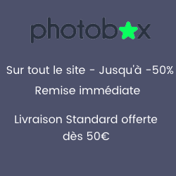 Photobox : Jusqu’à 50% de remise immédiate + la livraison offerte dès 50€ d’achats