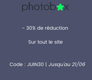 Photobox : 30% de réduction sur tout le site